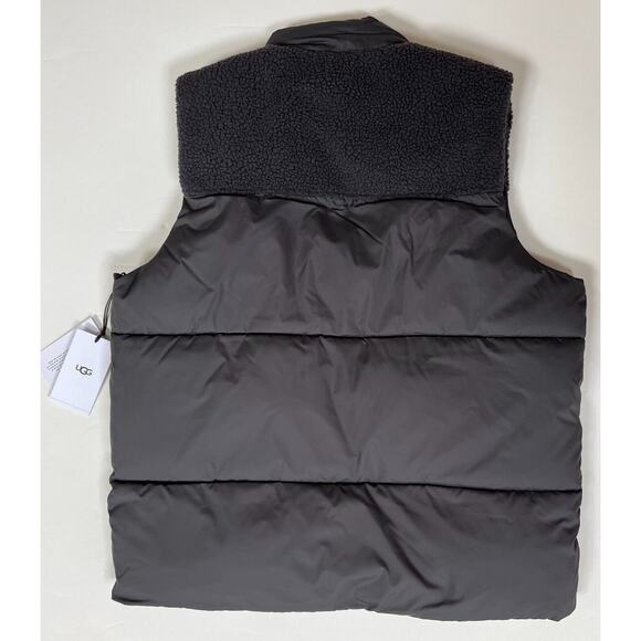 UGG Men's Zoltan Sherpa Puffer Vest Gray Size L NWT - Picture 9 of 12